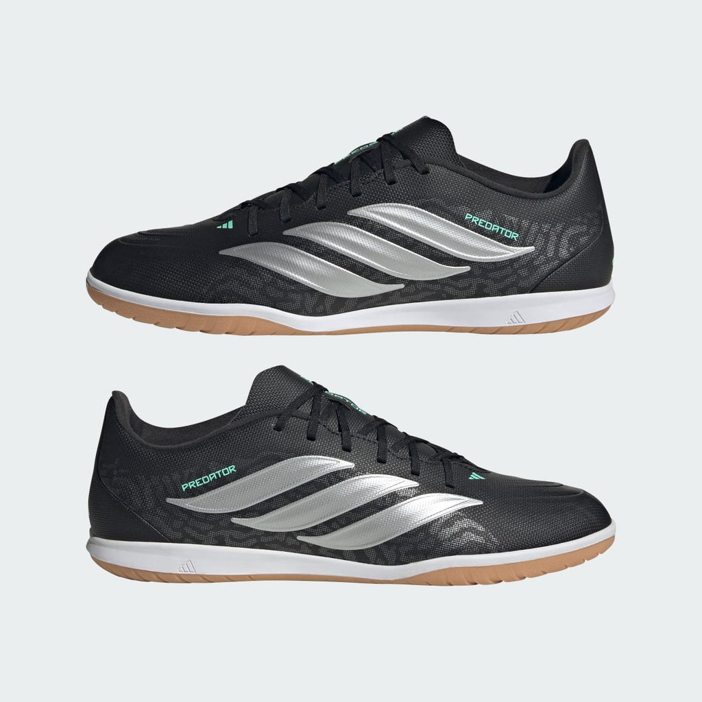 Adidas Men's PREDATOR CLUB Sala Indoor Soccer Cleats - Core Black / Silver Metallic / Pulse Mint - Image 8
