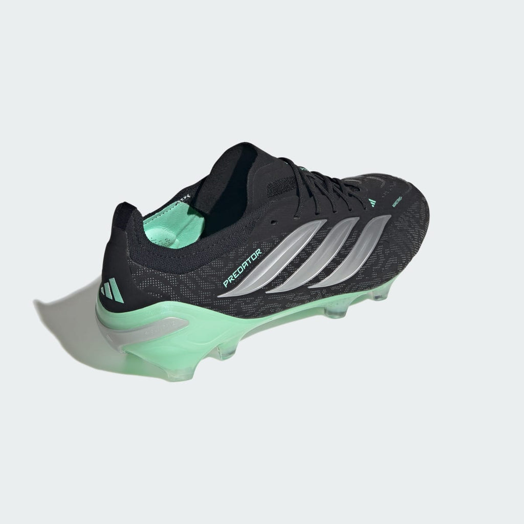 Adidas Women's PREDATOR ELITE Firm Ground Soccer Cleats - Core Black / Silver Metallic / Pulse Mint - Image 6