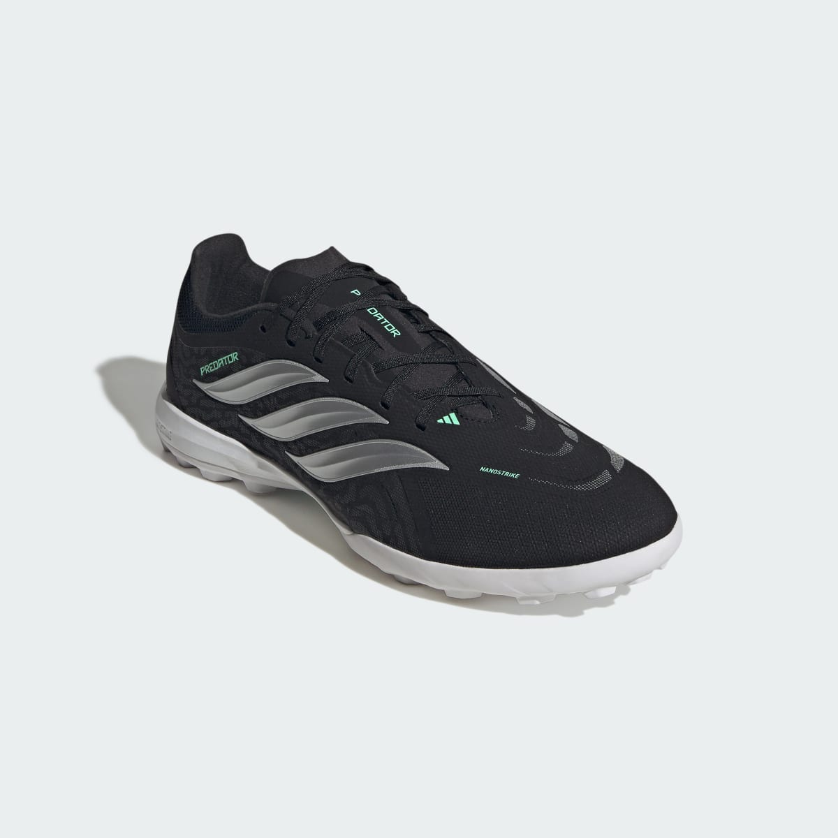Adidas Women's PREDATOR LEAGUE Turf Soccer Cleats - Core Black / Silver Metallic / Pulse Mint - Image 5