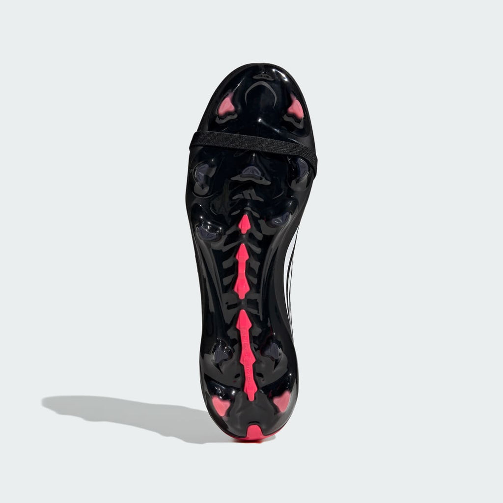 Adidas Men's PREDATOR PRO Fold-Over Tongue Firm Ground Soccer Cleats - Core Black / Cloud White / Lucid Red - Image 4