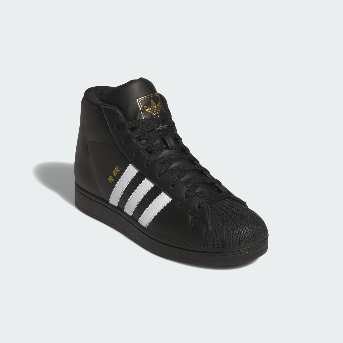 Adidas Men's PRO MODEL Shoes - Core Black / Cloud White / Gold Metallic - Image 4