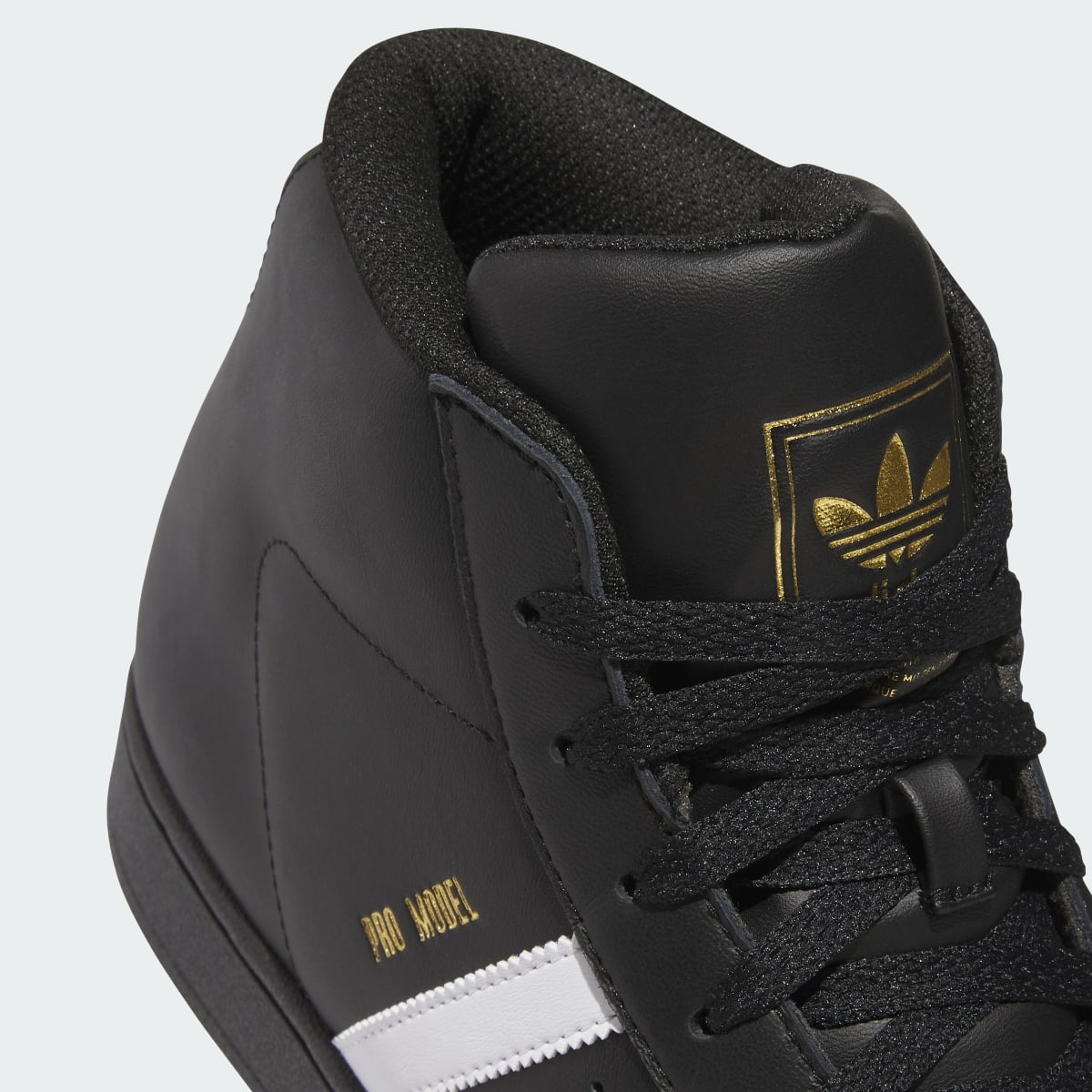Adidas Men's PRO MODEL Shoes - Core Black / Cloud White / Gold Metallic - Image 7
