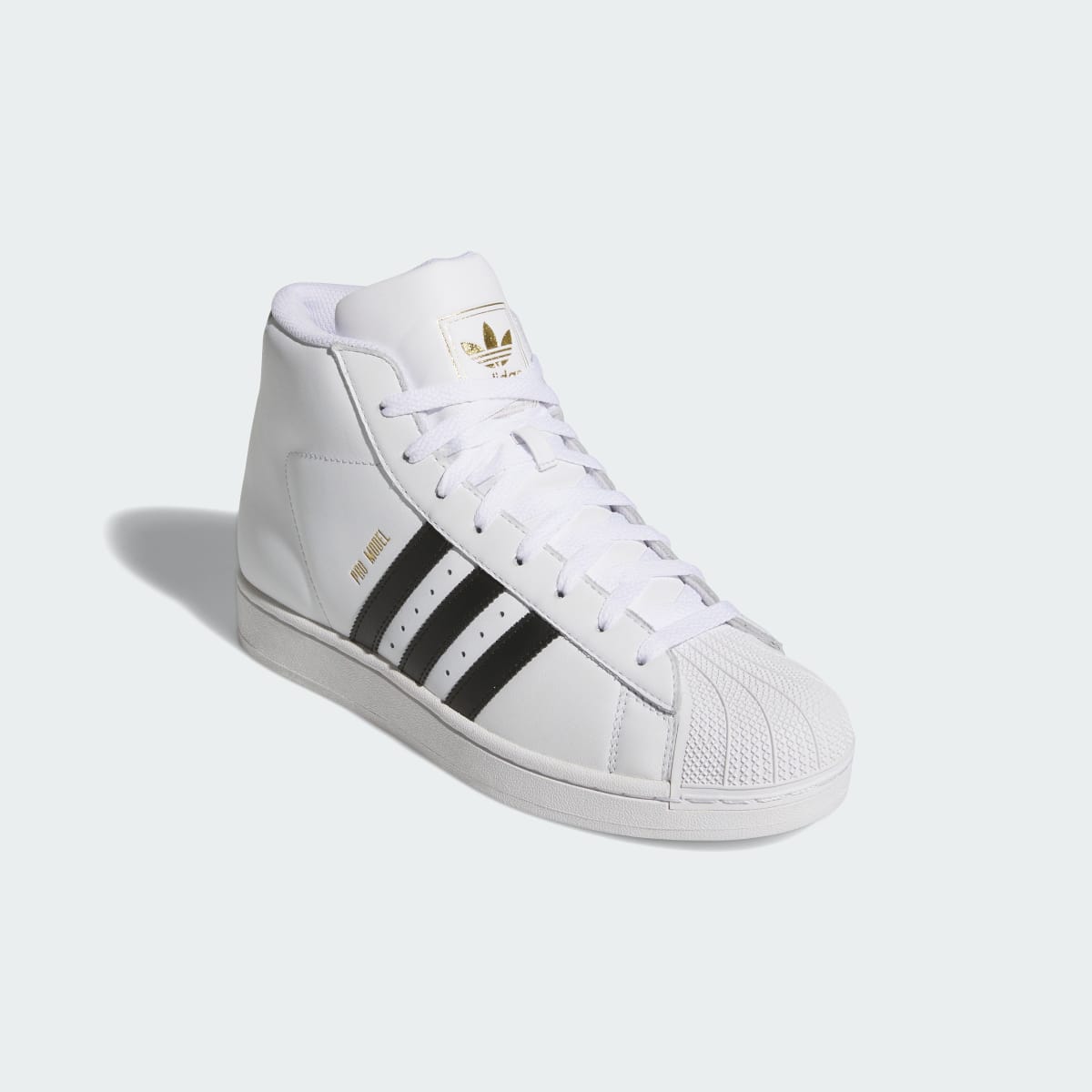 Adidas Men's PRO MODEL Shoes - Cloud White / Core Black / Gold Metallic - Image 4