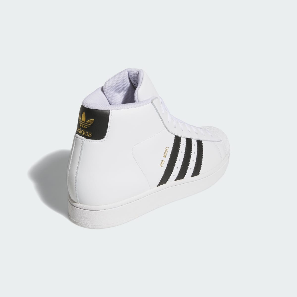 Adidas Men's PRO MODEL Shoes - Cloud White / Core Black / Gold Metallic - Image 5