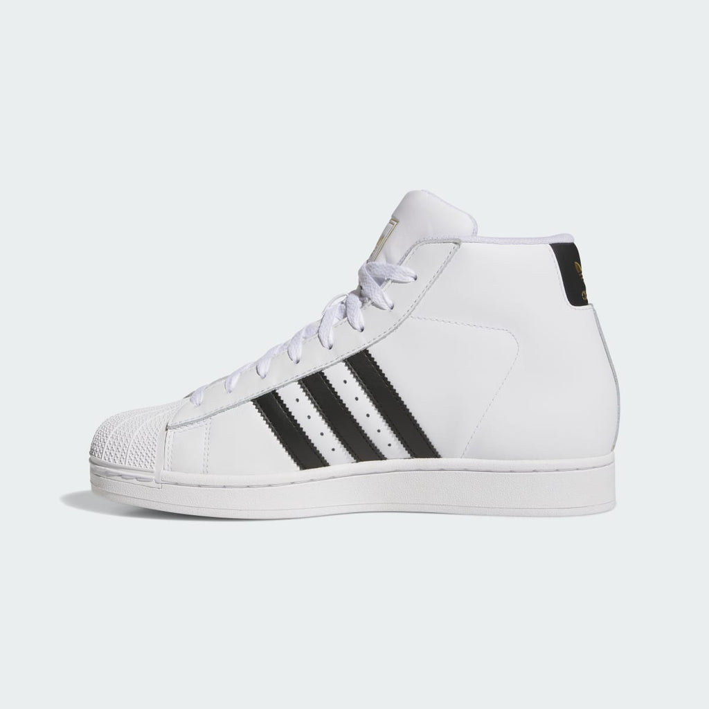 Adidas Men's PRO MODEL Shoes - Cloud White / Core Black / Gold Metallic - Image 6
