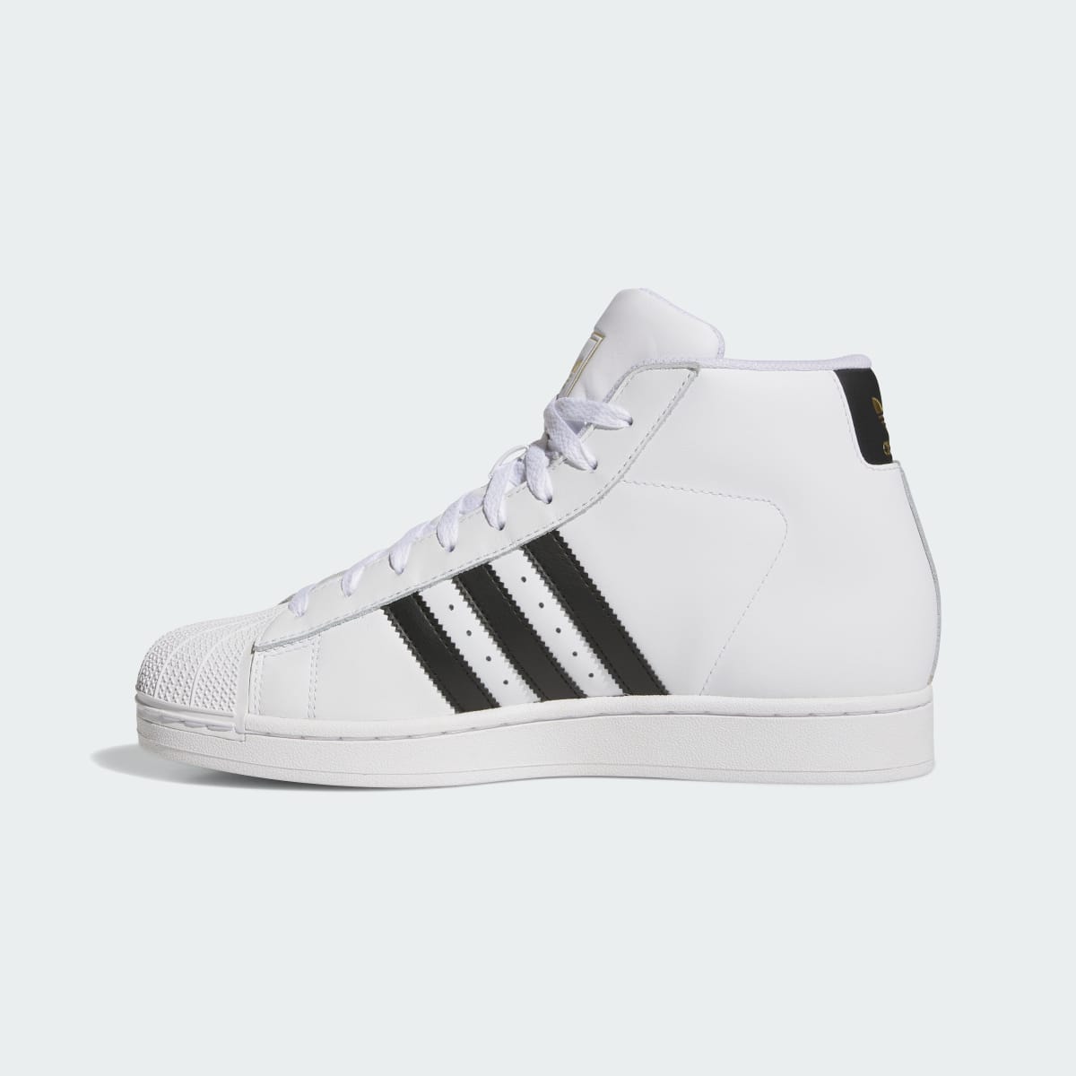 Adidas Men's PRO MODEL Shoes - Cloud White / Core Black / Gold Metallic - Image 6