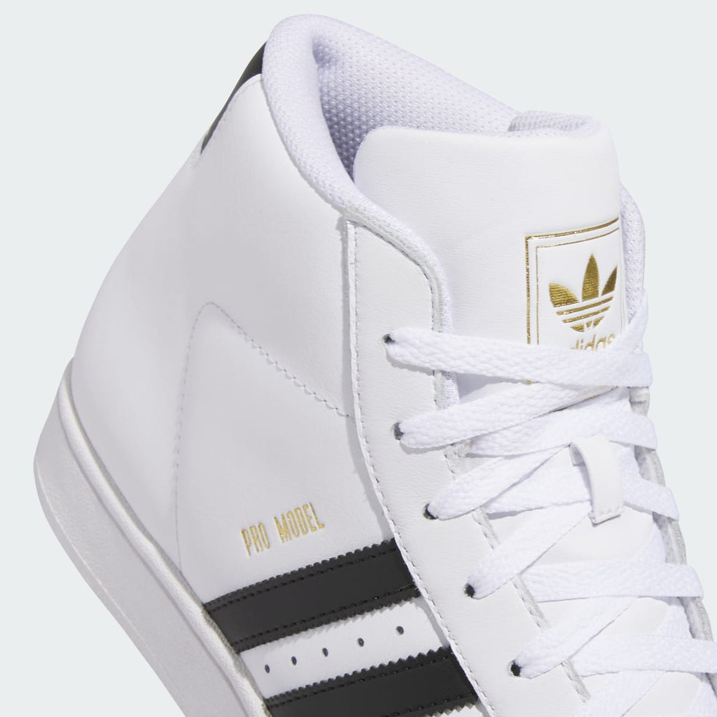 Adidas Men's PRO MODEL Shoes - Cloud White / Core Black / Gold Metallic - Image 7