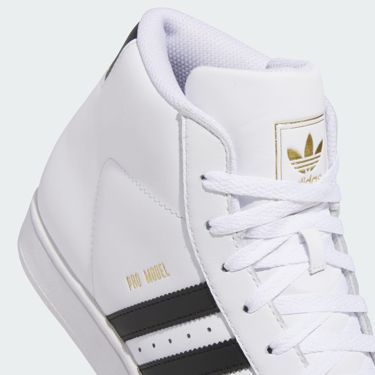 Adidas Men's PRO MODEL Shoes - Cloud White / Core Black / Gold Metallic - Image 7
