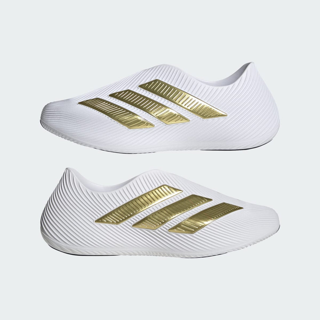 Adidas Men's PURECHILL SLIDES - Cloud White / Gold Metallic / Core Black - Image 7