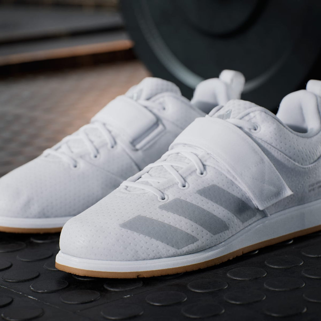 Adidas Men's Powerlift 5 Weightlifting Shoes - Cloud White / Halo Silver / Core Black - Image 9