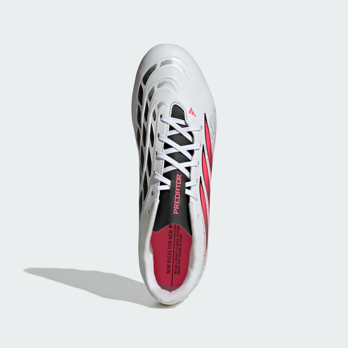 Adidas Men's Predator Club Firm Ground/Multi Ground Soccer Cleats - Cloud White / Solar Turbo / Core Black - Image 3