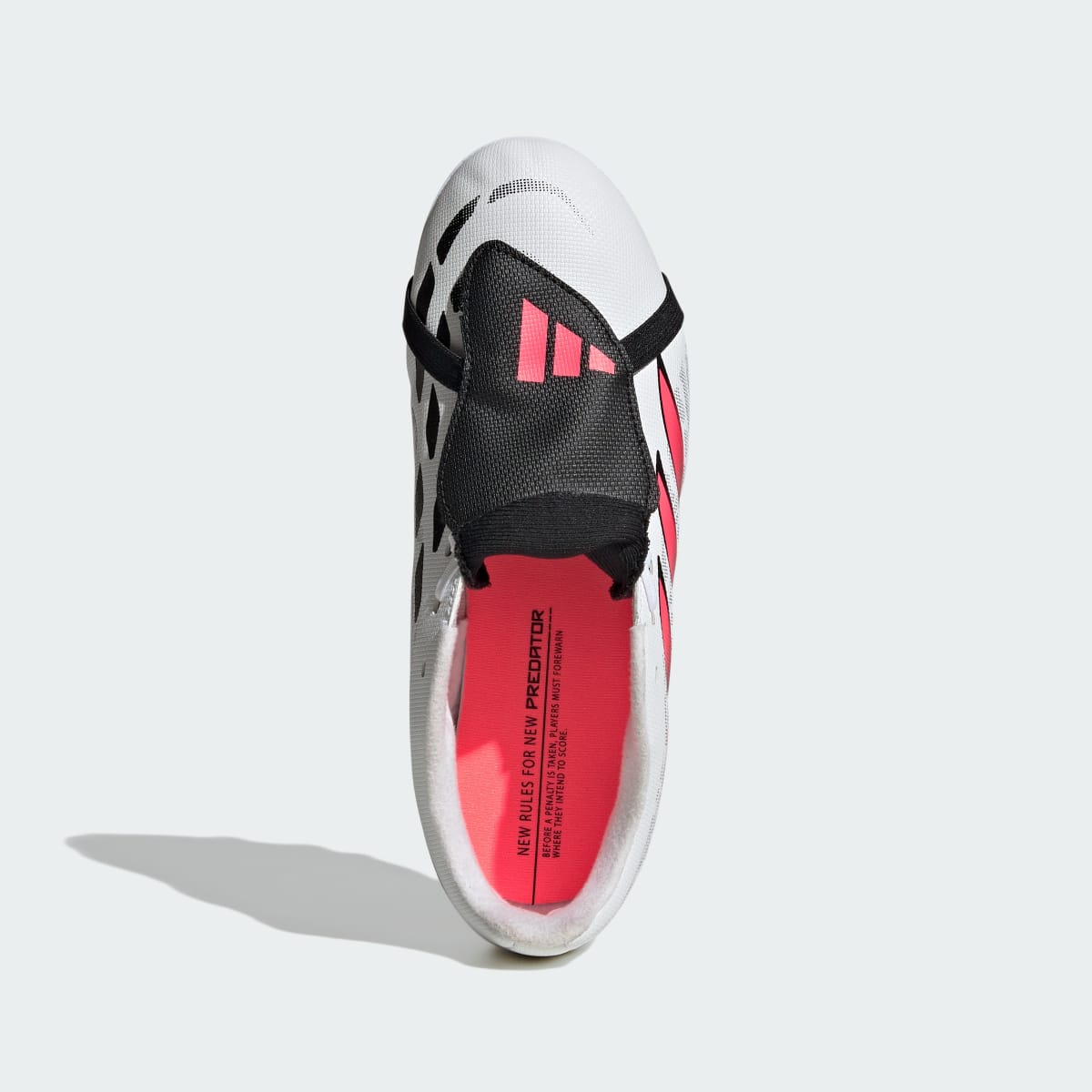 Adidas Kids' Predator Club Fold-Over Tongue Firm Ground / Multi Ground Soccer Cleats Kids - Cloud White / Solar Turbo / Core Black - Image 3