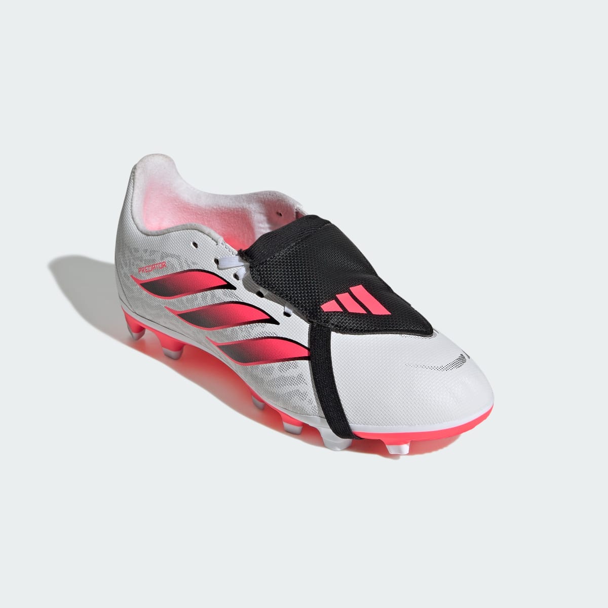 Adidas Kids' Predator Club Fold-Over Tongue Firm Ground / Multi Ground Soccer Cleats Kids - Cloud White / Solar Turbo / Core Black - Image 5
