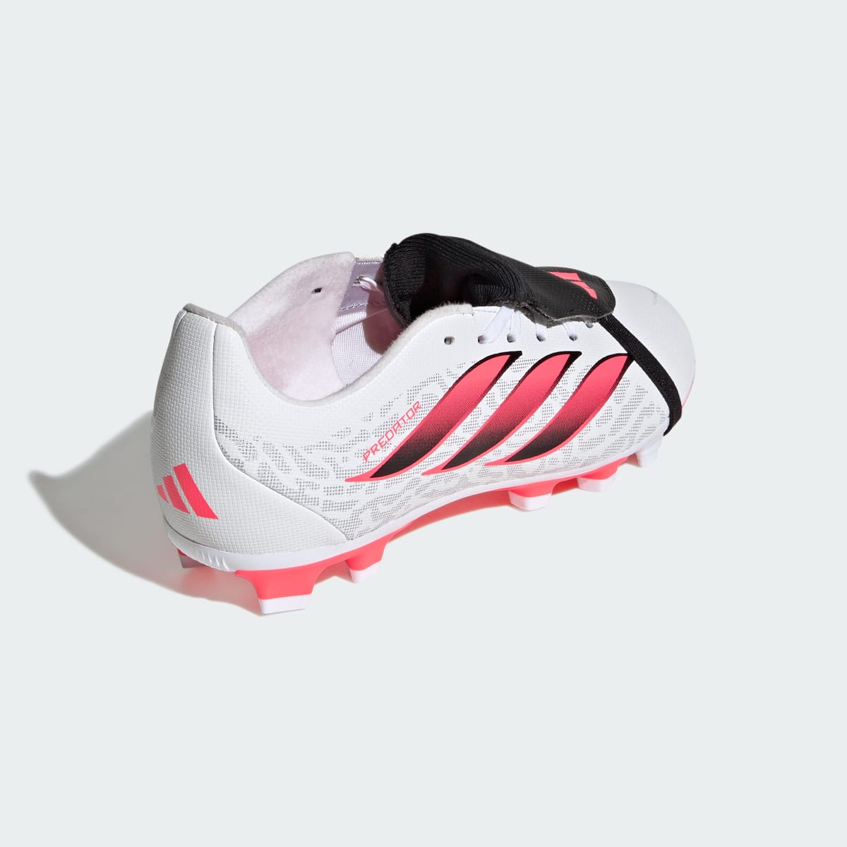 Adidas Kids' Predator Club Fold-Over Tongue Firm Ground / Multi Ground Soccer Cleats Kids - Cloud White / Solar Turbo / Core Black - Image 6