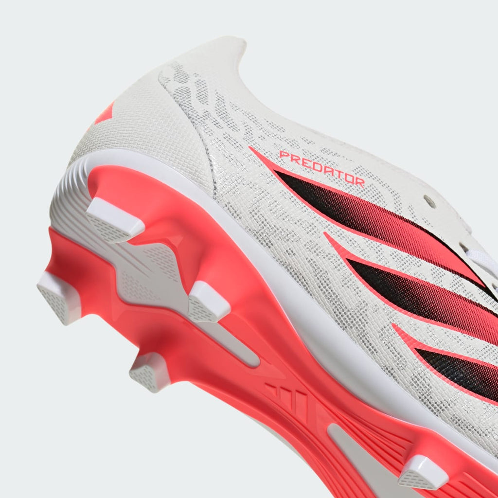 Adidas Kids' Predator Club Fold-Over Tongue Firm Ground / Multi Ground Soccer Cleats Kids - Cloud White / Solar Turbo / Core Black - Image 9