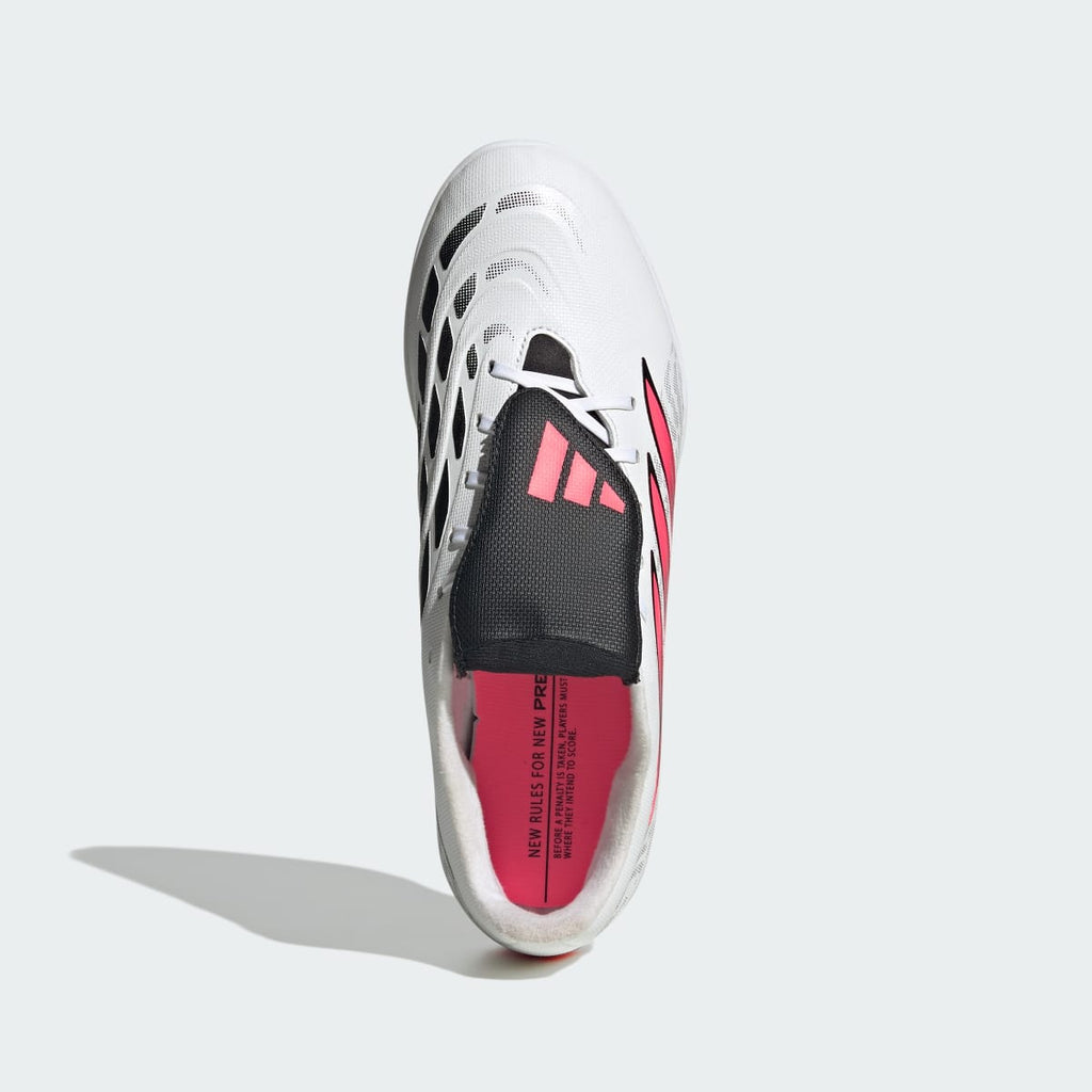 Adidas Men's Predator Club Sala Fold-Over Tongue Indoor Soccer Cleats - Cloud White / Solar Turbo / Core Black - Image 3