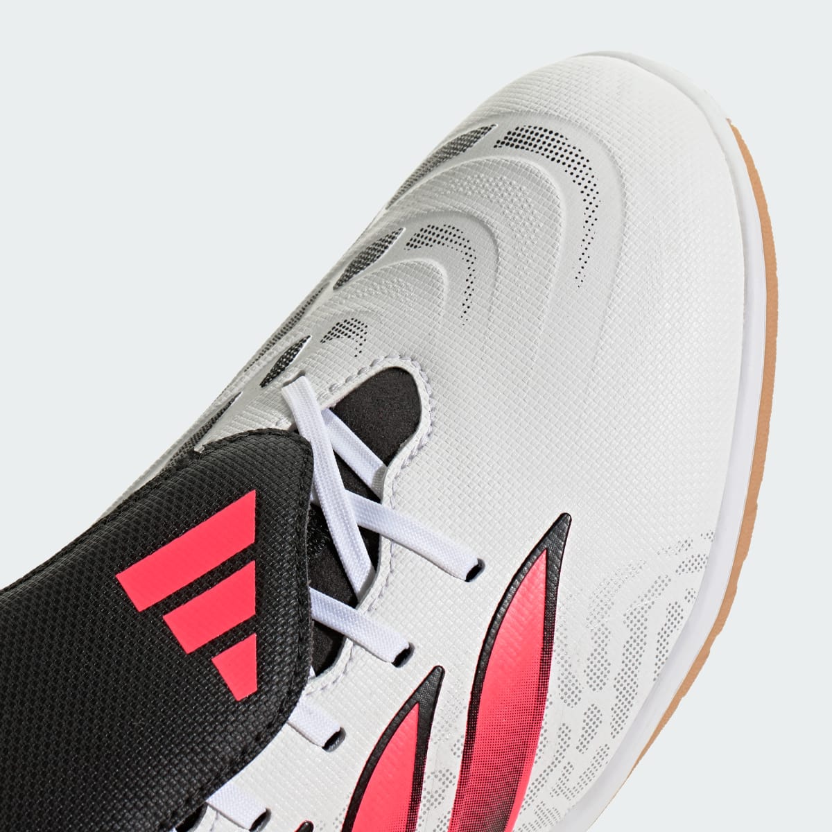 Adidas Men's Predator Club Sala Fold-Over Tongue Indoor Soccer Cleats - Cloud White / Solar Turbo / Core Black - Image 9