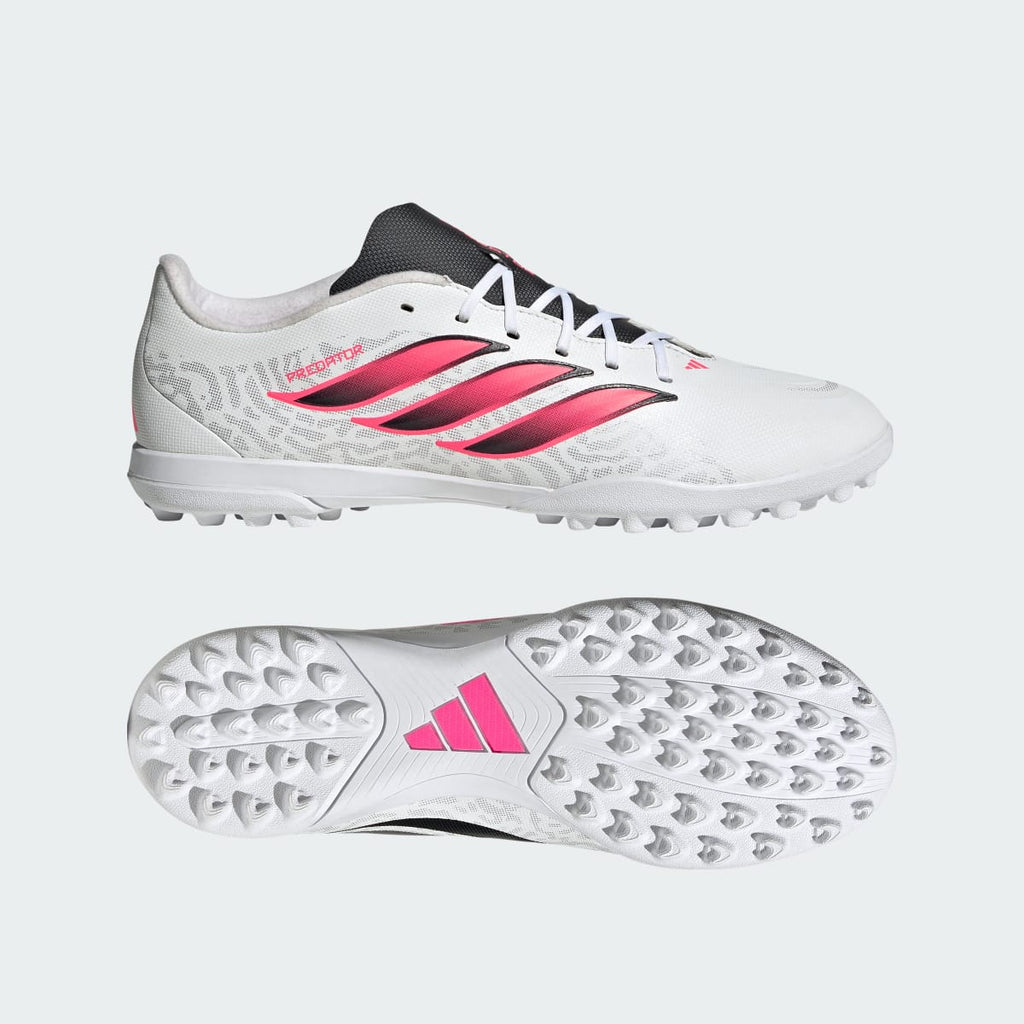 Adidas Men's Predator Club Turf Soccer Cleats - Cloud White / Solar Turbo / Core Black - Image 1