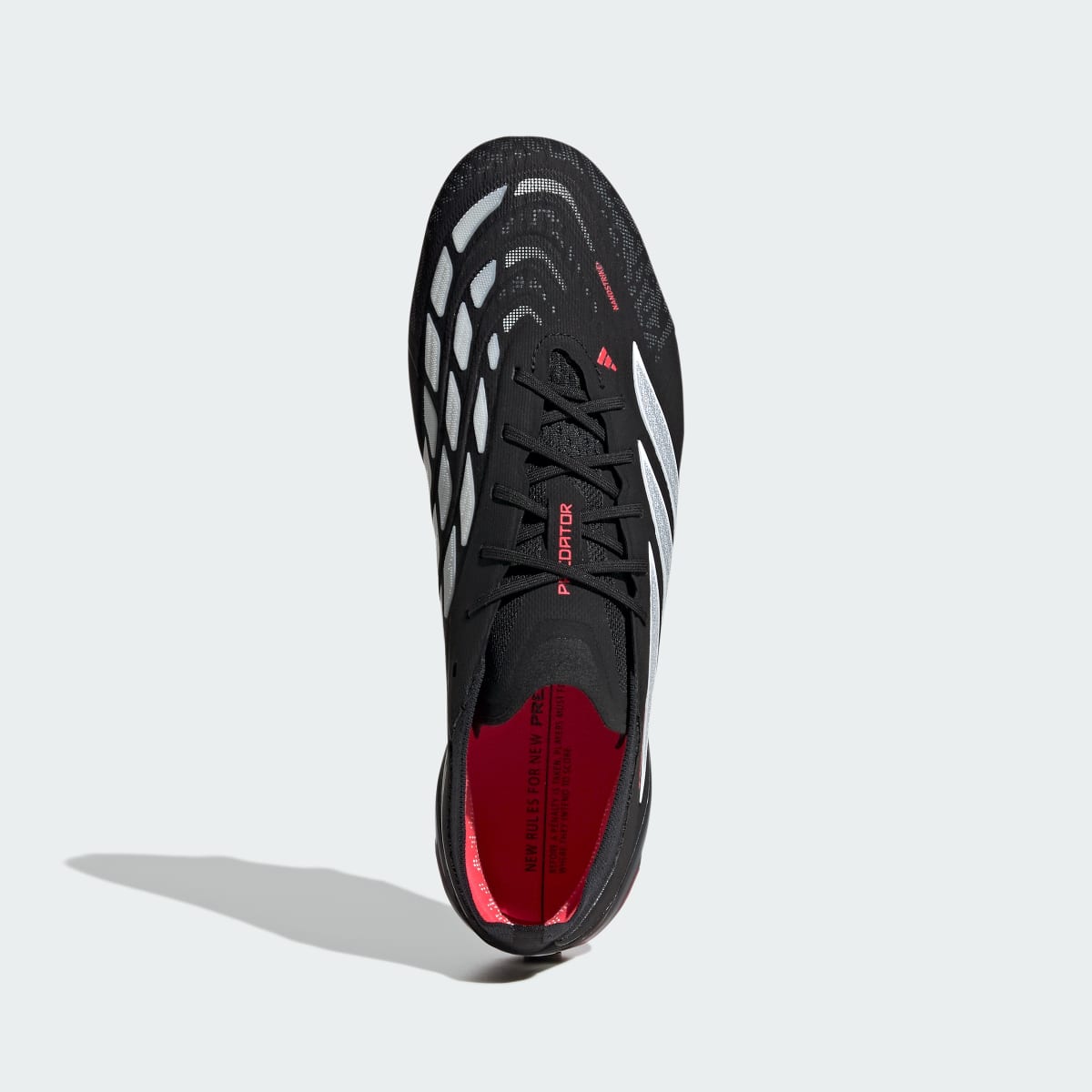 Adidas Men's Predator Elite Firm Ground Soccer Cleats - Core Black / Cloud White / Lucid Red - Image 3