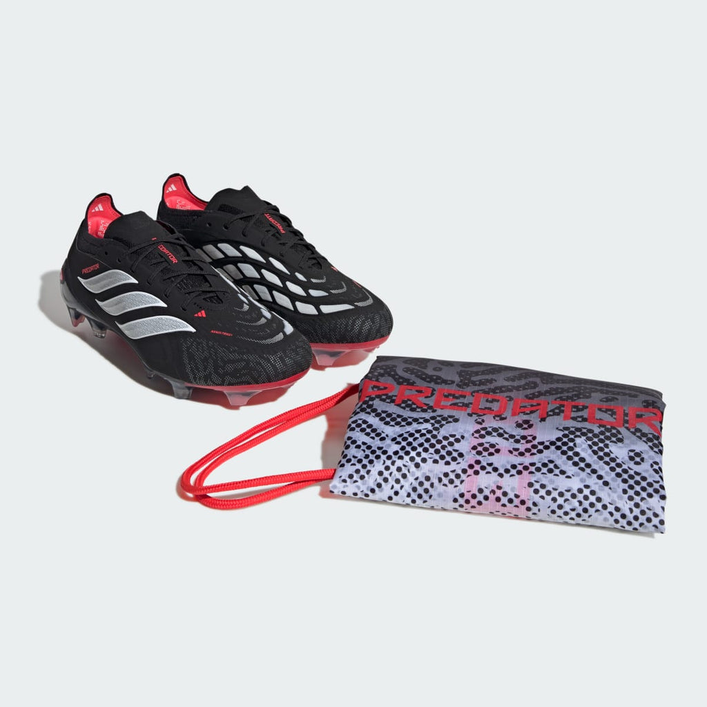 Adidas Women's Predator Elite Firm Ground Soccer Cleats - Core Black / Cloud White / Lucid Red - Image 9