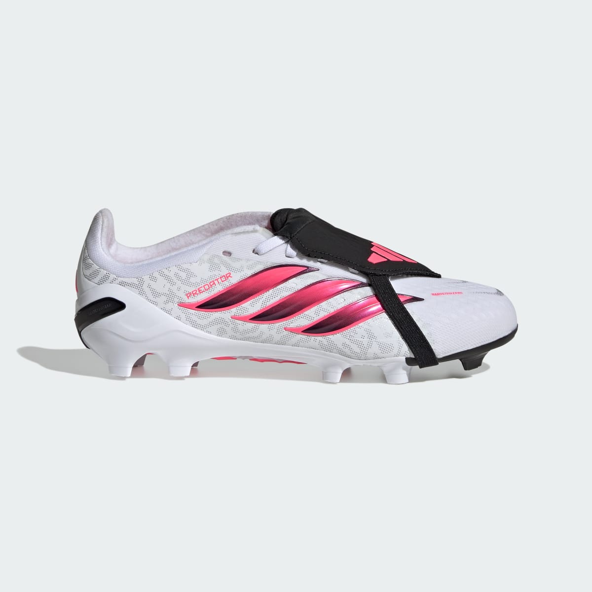 Adidas Kids' Predator Elite Fold-Over Tongue Firm Ground Soccer Cleats Kids - Cloud White / Solar Turbo / Core Black - Image 2