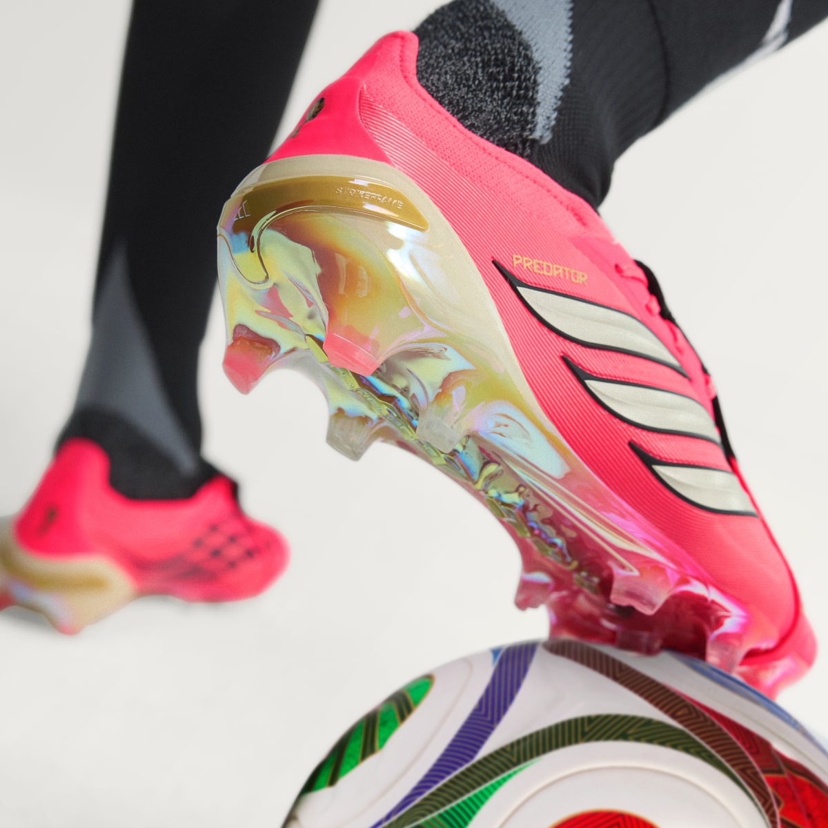 Adidas Men's Predator Elite Fold-Over Tongue Firm Ground Soccer Cleats - Solar Turbo / Thermal Chrome / Core Black - Image 9
