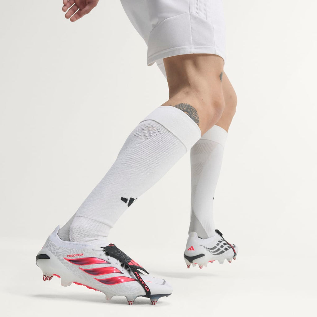 Adidas Men's Predator Elite Fold-Over Tongue Soft Ground Soccer Cleats - Cloud White / Solar Turbo / Core Black - Image 2