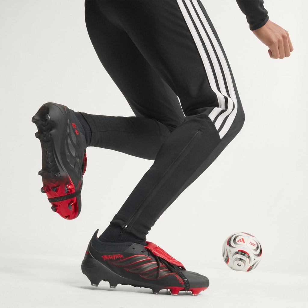 Adidas Women's Predator Elite L-TECH Fold-Over Tongue Firm Ground Soccer Cleats - Core Black / Core Black / Vivid Red - Image 2