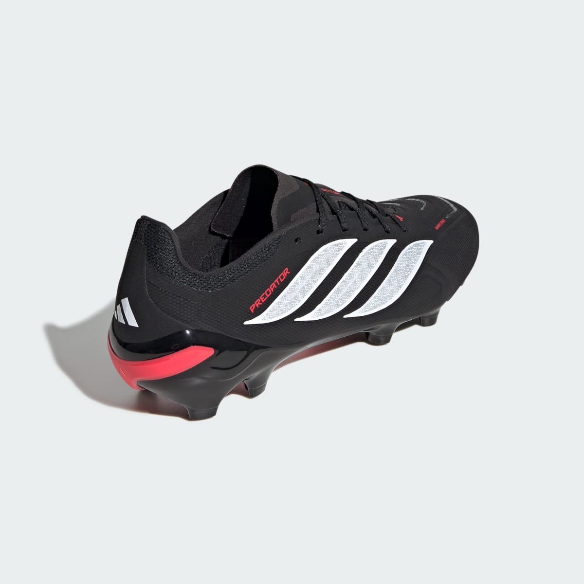 Adidas Men's Predator League Firm Ground Soccer Cleats - Core Black / Cloud White / Lucid Red - Image 6