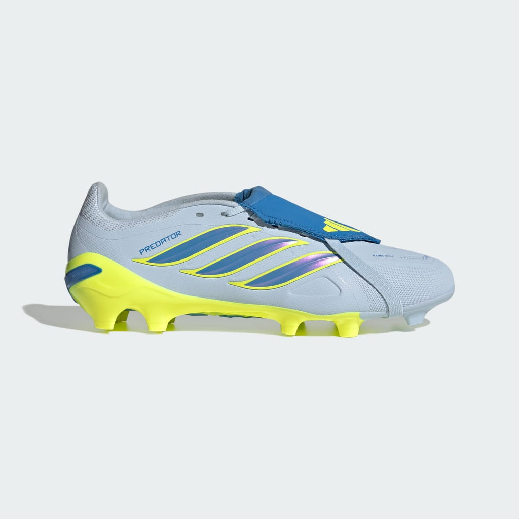 Adidas Men's Predator League Fold-Over Tongue Firm Ground Soccer Cleats - Crystal Sky / Ray Blue / Team Solar Yellow 2 - Image 2