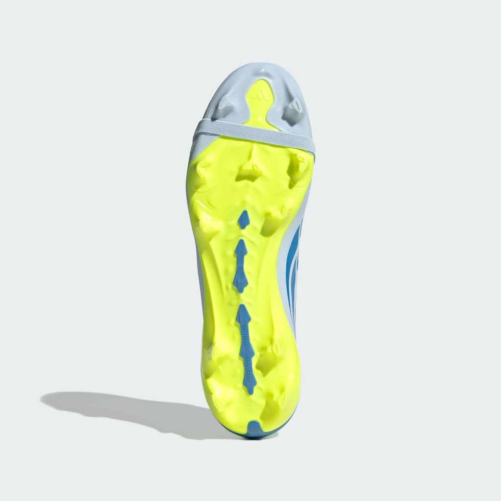 Adidas Men's Predator League Fold-Over Tongue Firm Ground Soccer Cleats - Crystal Sky / Ray Blue / Team Solar Yellow 2 - Image 4