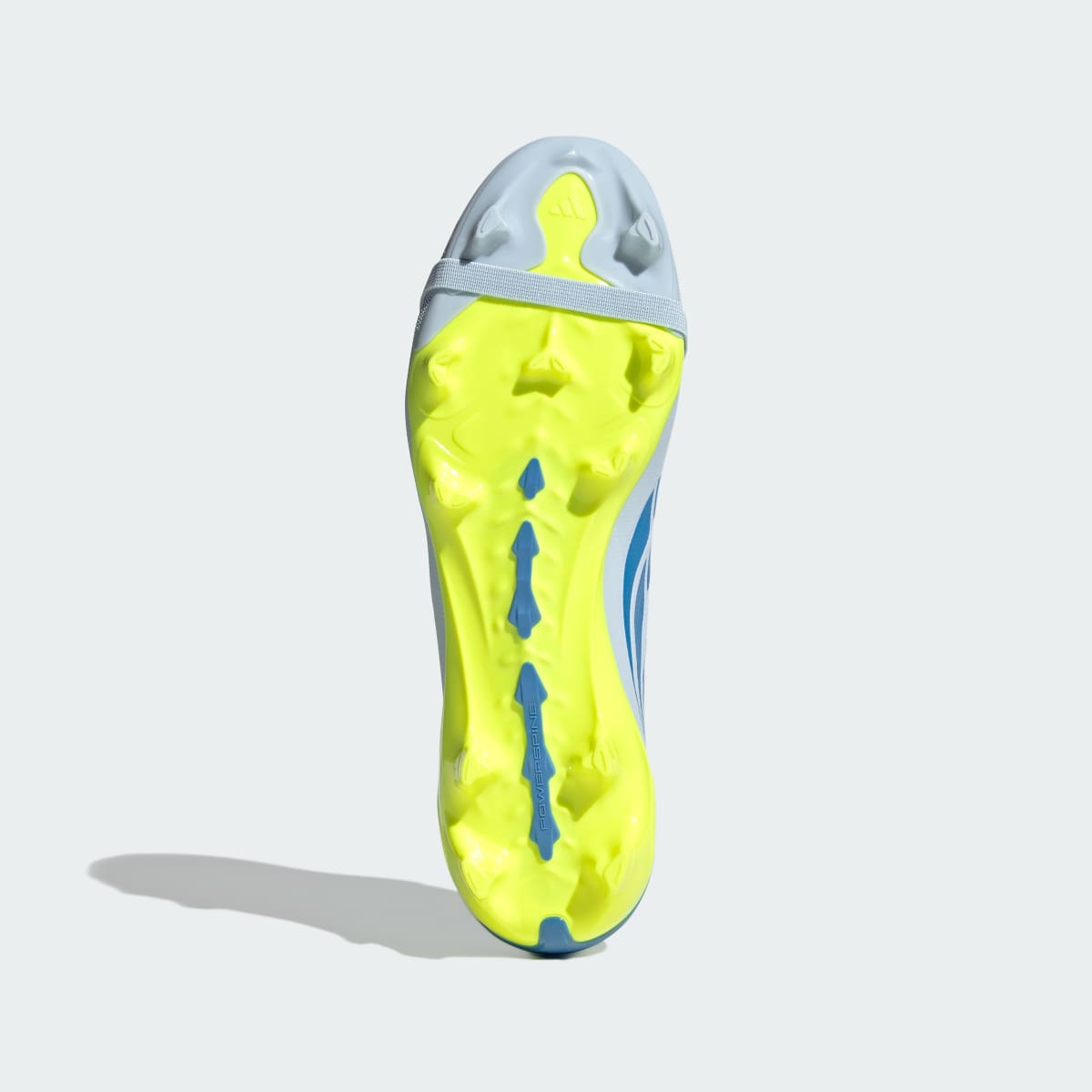 Adidas Men's Predator League Fold-Over Tongue Firm Ground Soccer Cleats - Crystal Sky / Ray Blue / Team Solar Yellow 2 - Image 4