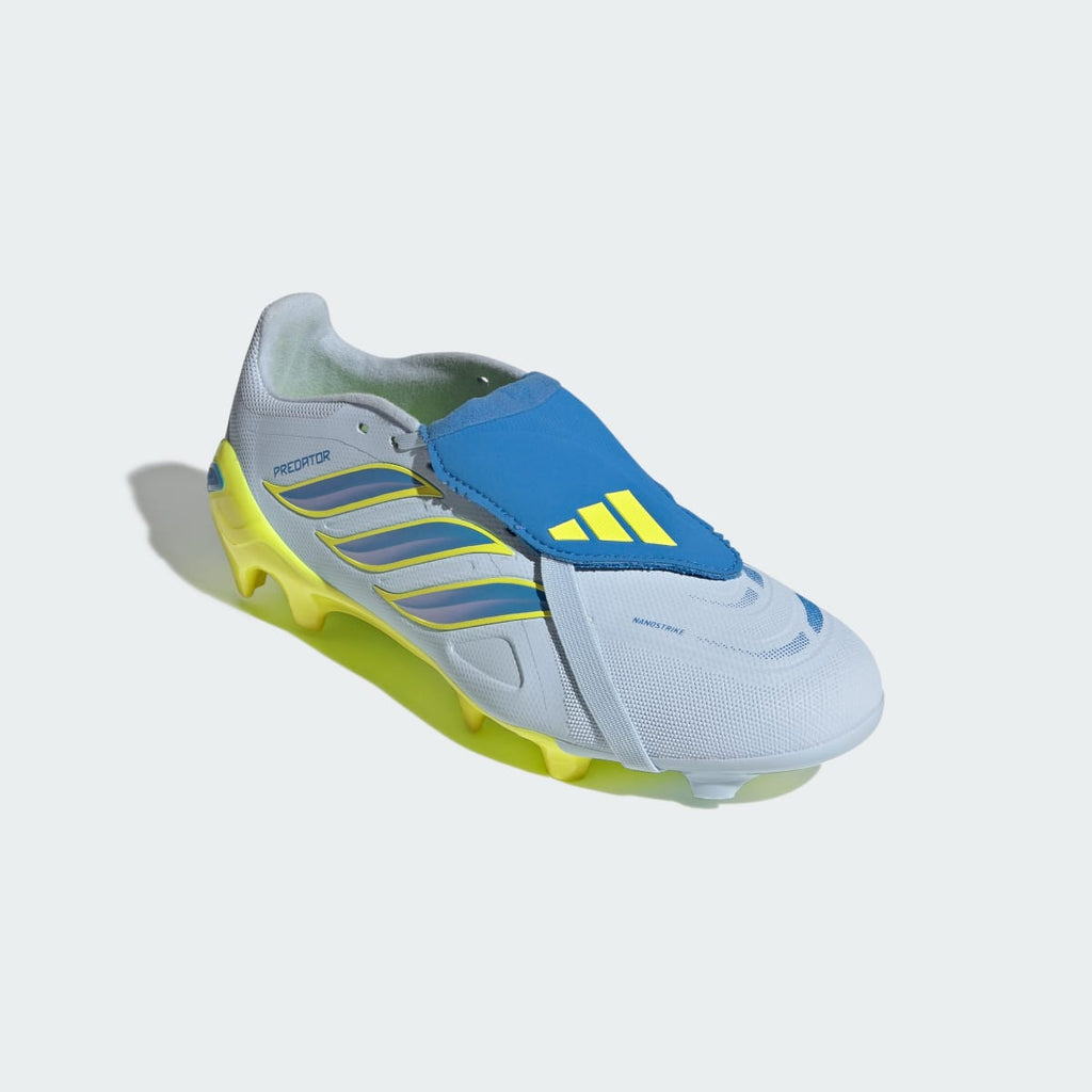 Adidas Men's Predator League Fold-Over Tongue Firm Ground Soccer Cleats - Crystal Sky / Ray Blue / Team Solar Yellow 2 - Image 5
