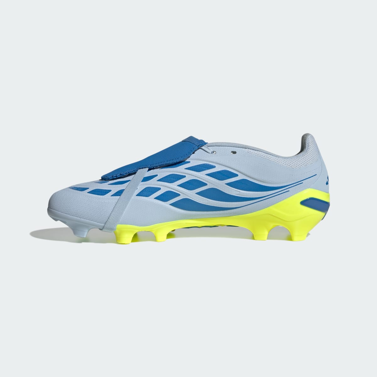 Adidas Men's Predator League Fold-Over Tongue Firm Ground Soccer Cleats - Crystal Sky / Ray Blue / Team Solar Yellow 2 - Image 7