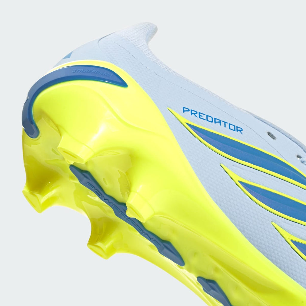 Adidas Men's Predator League Fold-Over Tongue Firm Ground Soccer Cleats - Crystal Sky / Ray Blue / Team Solar Yellow 2 - Image 9