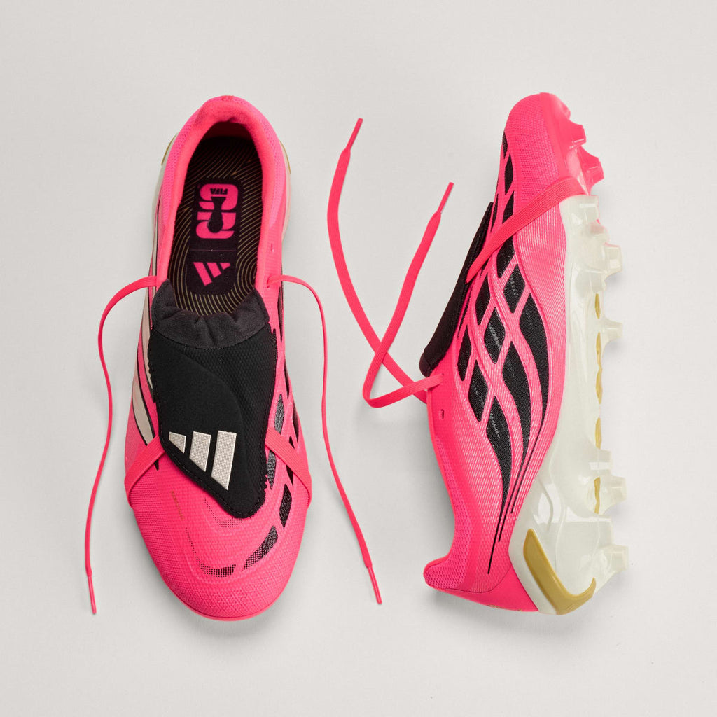Adidas Men's Predator League Fold-Over Tongue Firm Ground Soccer Cleats - Solar Turbo / Thermal Chrome / Core Black - Image 4