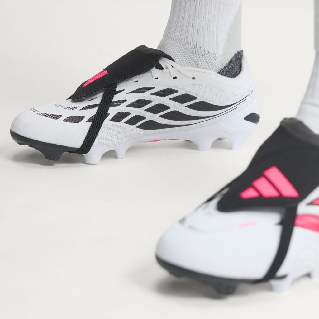 Adidas Women's Predator League Fold-Over Tongue Firm Ground Soccer Cleats - Cloud White / Solar Turbo / Core Black - Image 9