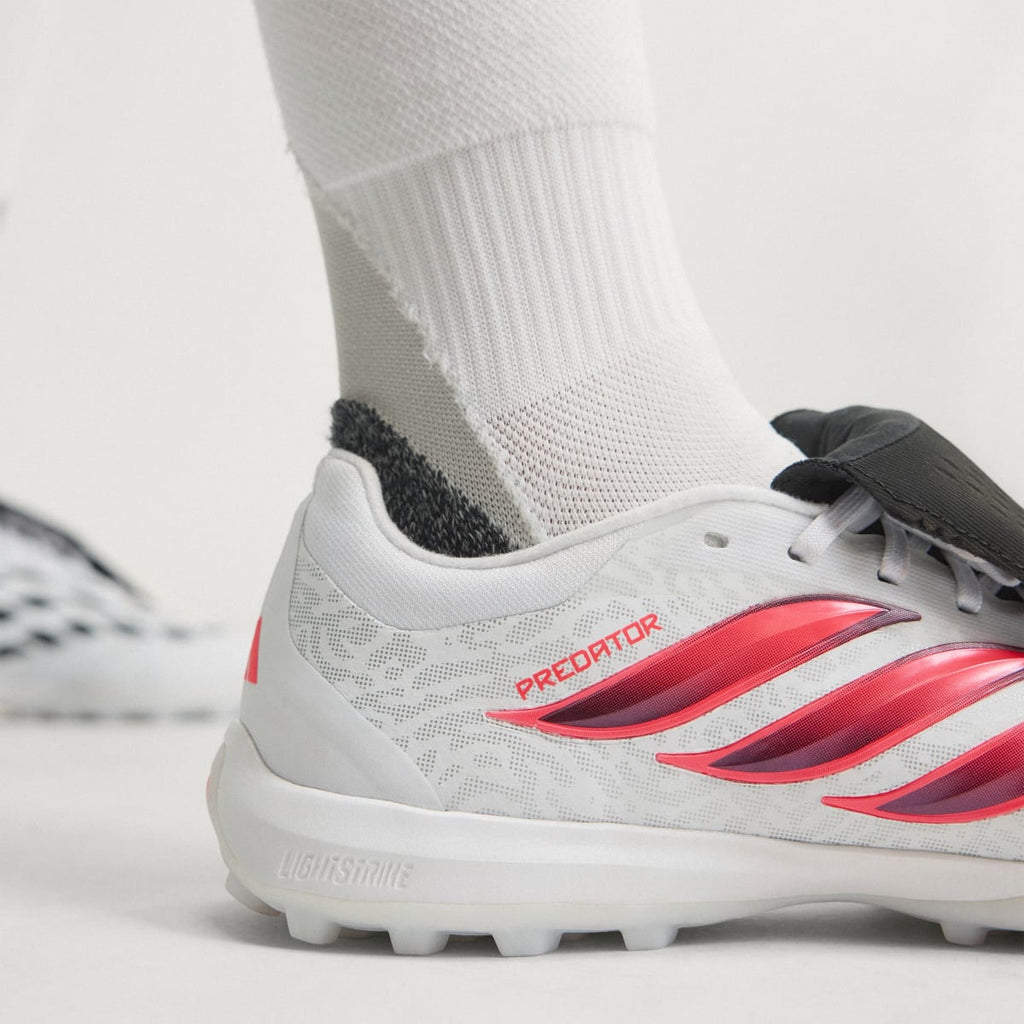Adidas Women's Predator Pro Fold-Over Tongue Turf Soccer Cleats - Cloud White / Solar Turbo / Core Black - Image 7