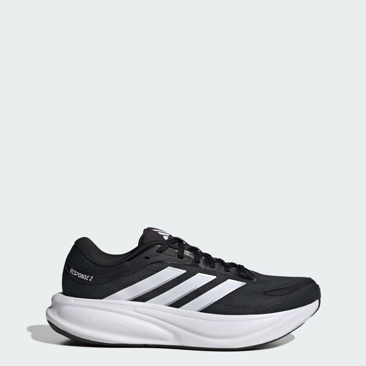 Adidas Men's RESPONSE 2 RUNNING SHOES - Core Black / Cloud White / Matte Silver - Image 1
