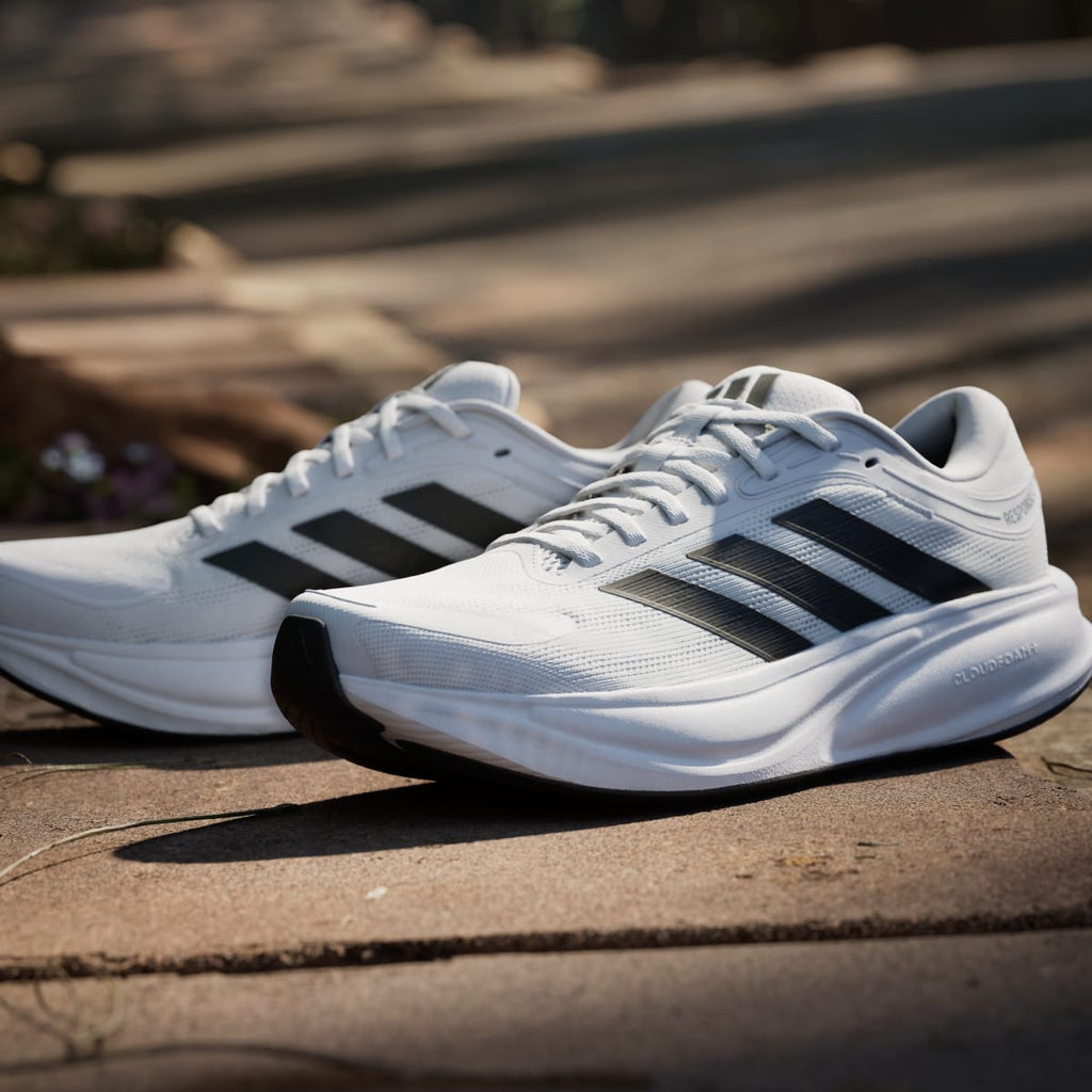 Adidas Men's RESPONSE 2 RUNNING SHOES - Cloud White / Core Black / Iron Metallic - Image 9