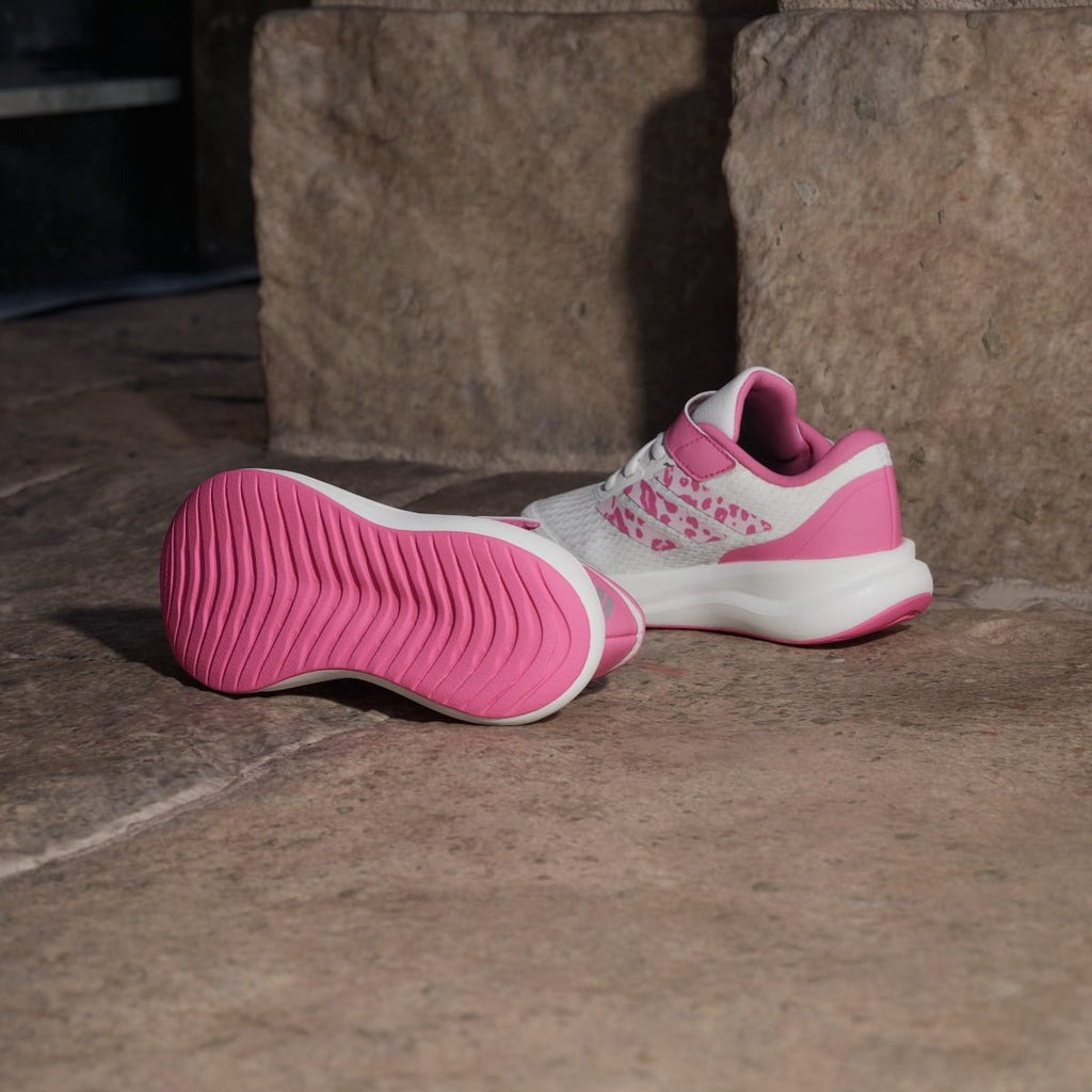 Adidas Kids' RUNFALCON 6 SHOES CHILDREN - Core White / Distilled Pink / Pink Fusion - Image 4