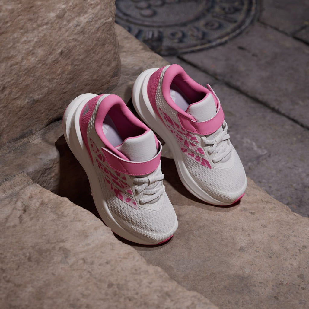 Adidas Kids' RUNFALCON 6 SHOES CHILDREN - Core White / Distilled Pink / Pink Fusion - Image 5
