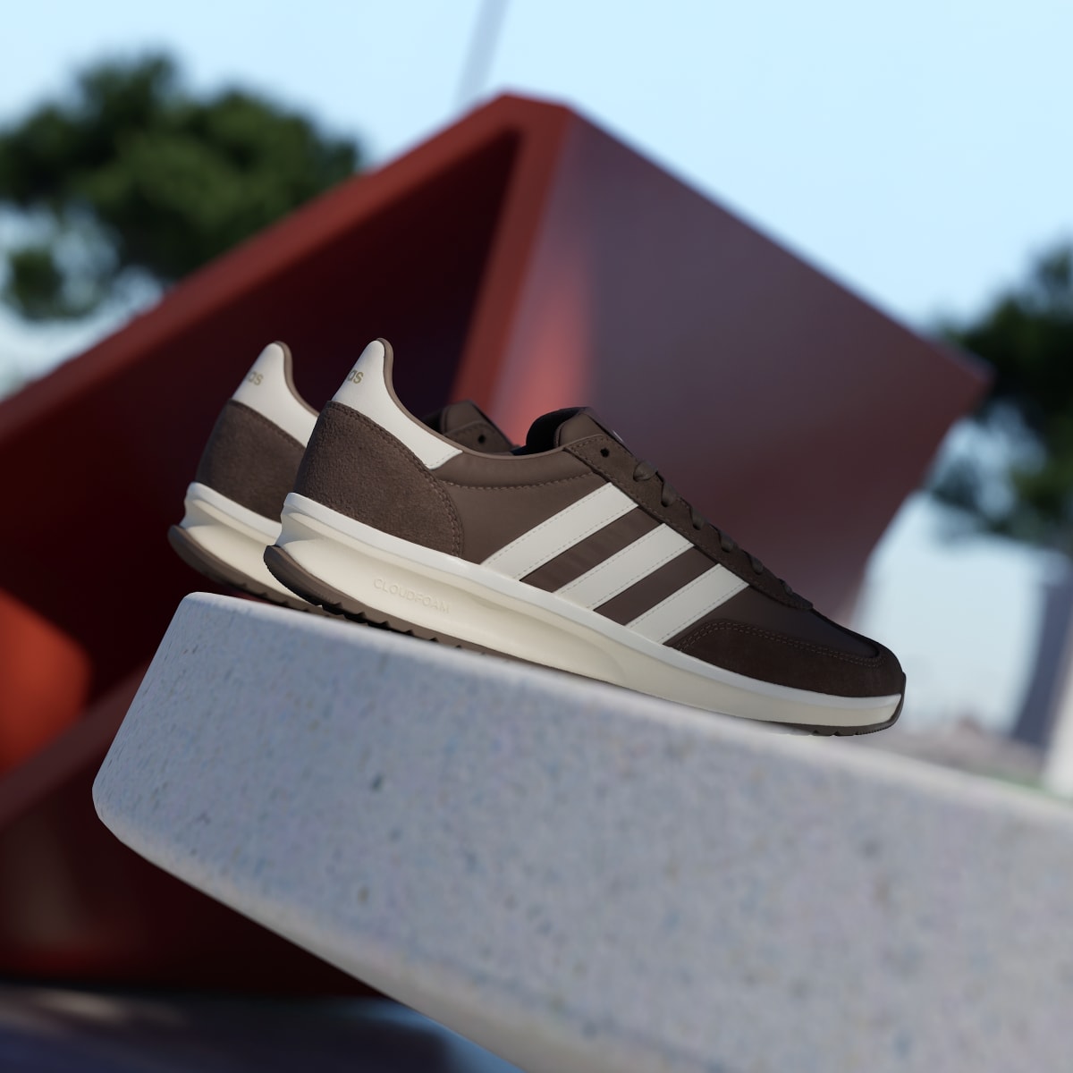 Adidas Men's RUN 70s 2.0 Shoes - Earth Strata / Off White / Warm Vanilla - Image 6