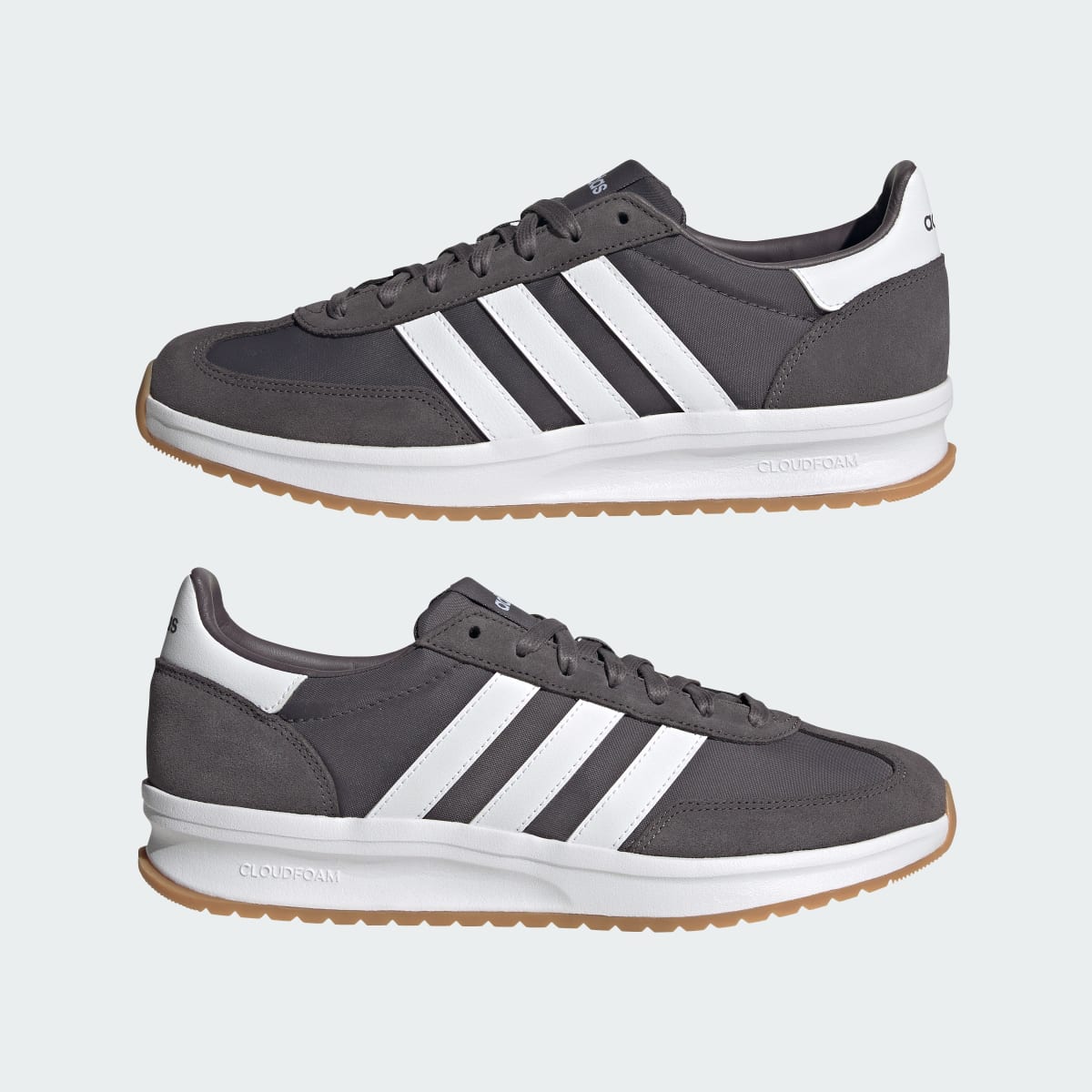 Adidas Men's RUN 70s 2.0 Shoes - Grey Strata / Cloud White / Gum - Image 7