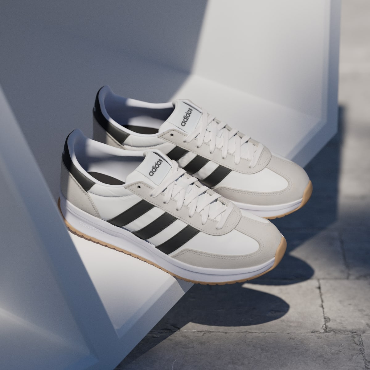 Adidas Men's RUN 70s 2.0 Shoes - Cloud White / Core Black / Grey One - Image 5