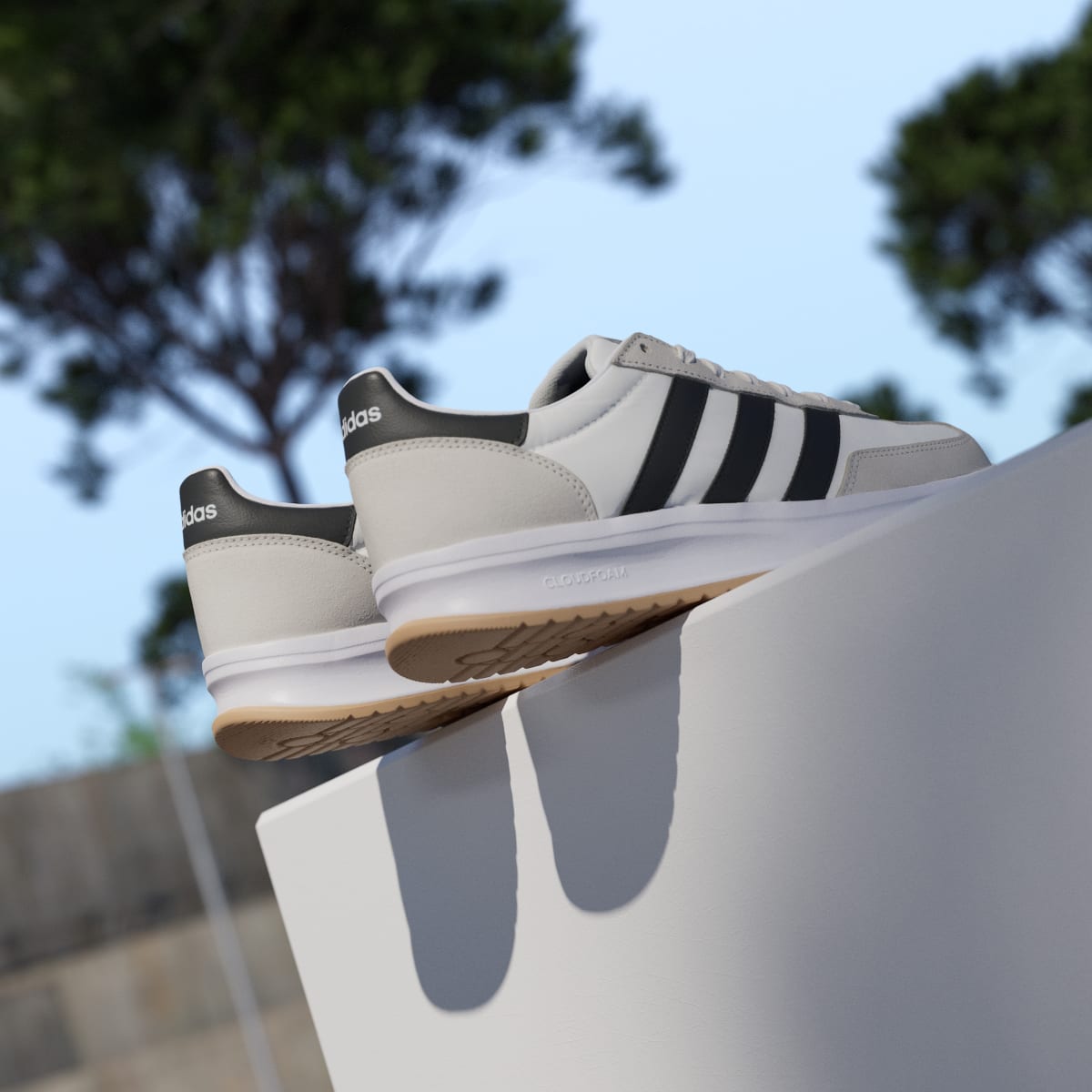 Adidas Men's RUN 70s 2.0 Shoes - Cloud White / Core Black / Grey One - Image 8
