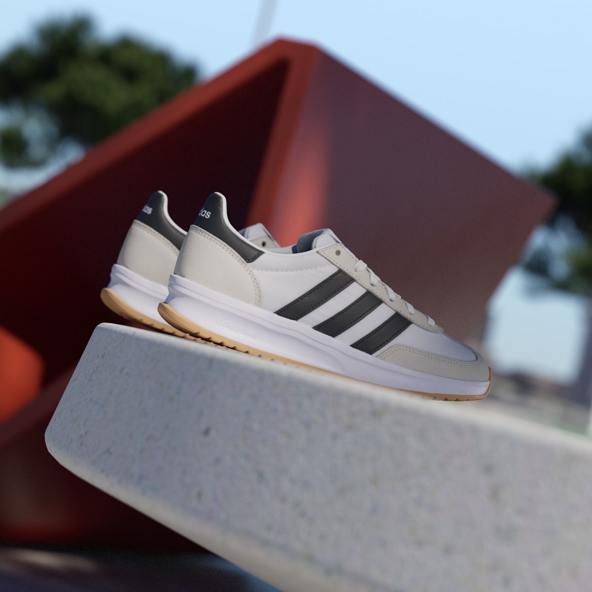 Adidas Women's RUN 70s 2.0 Shoes - Cloud White / Core Black / Grey One - Image 6