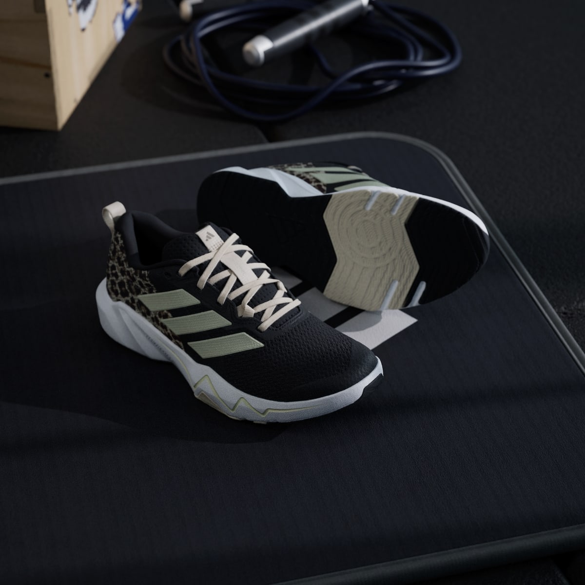 Adidas Women's Rapidmove Go Training Sneakers - Core Black / Ice Gold Met. / Crystal Linen - Image 7