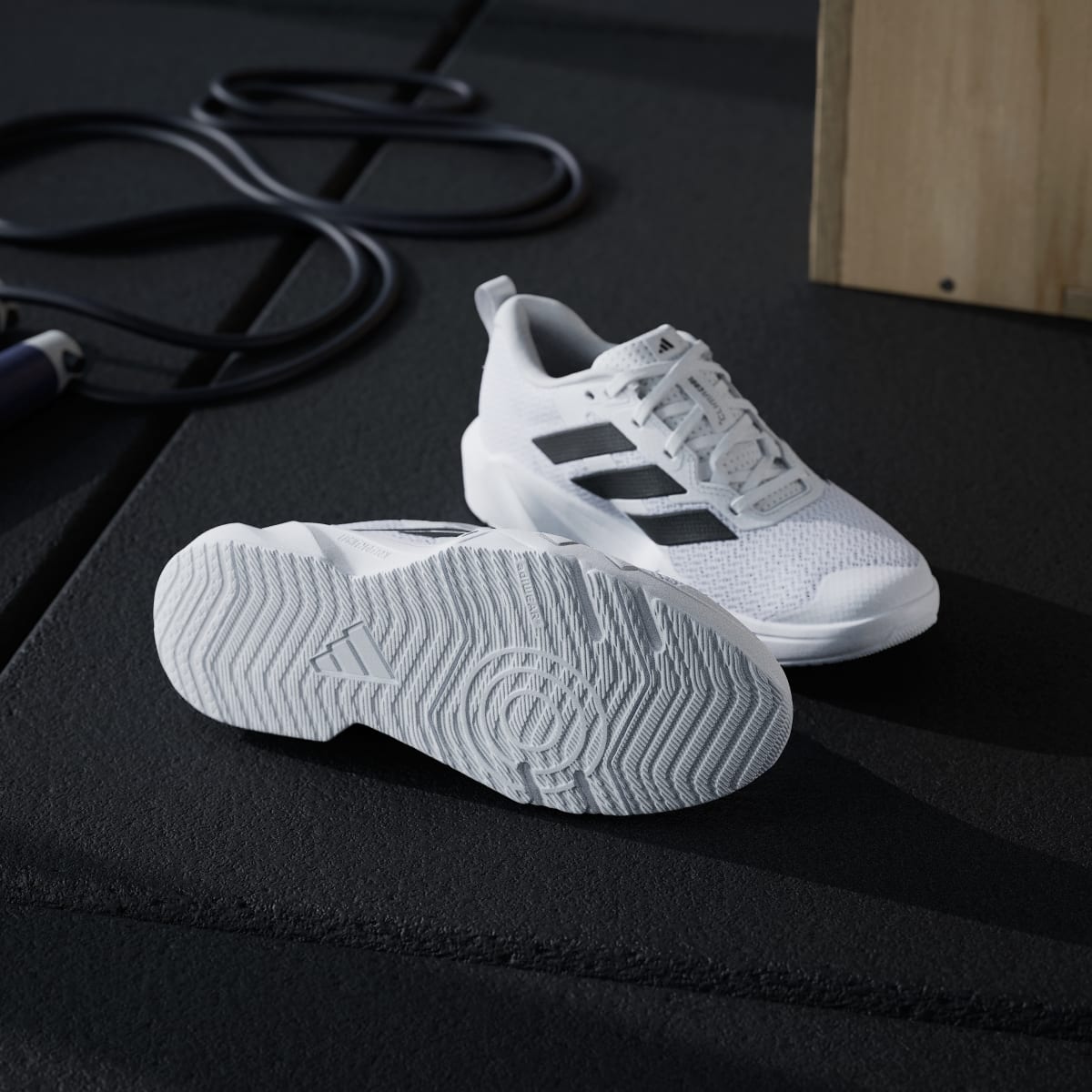 Adidas Women's Rapidmove Go Training Sneakers - Cloud White / Core Black / Silver Metallic - Image 4