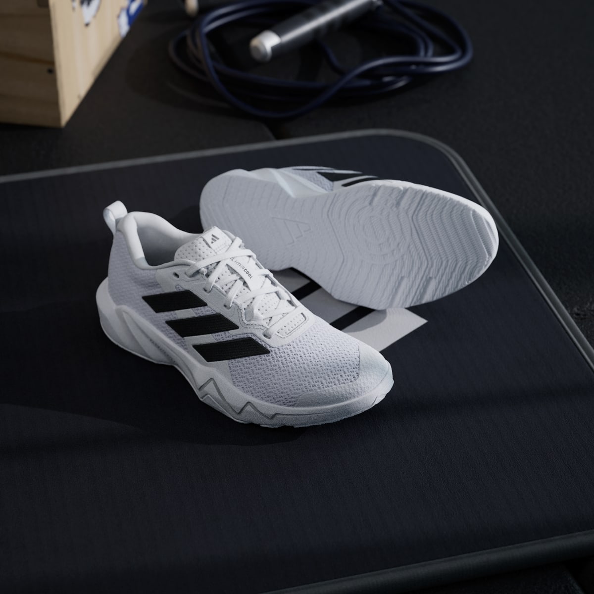 Adidas Women's Rapidmove Go Training Sneakers - Cloud White / Core Black / Silver Metallic - Image 8
